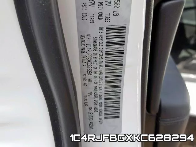 1C4RJFBGXKC628294 фото 2
