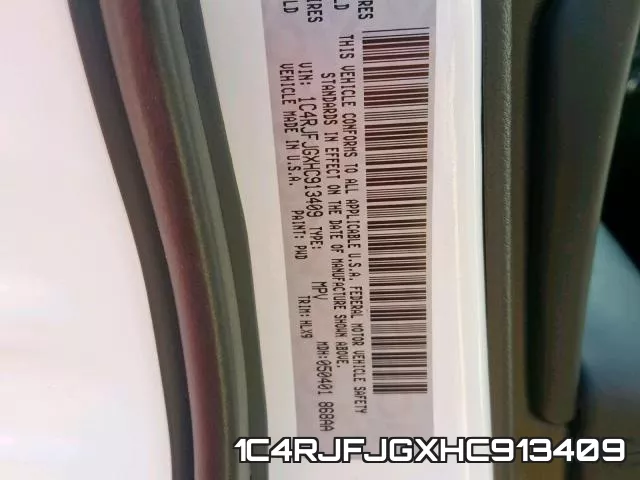 1C4RJFJGXHC913409 фото 2