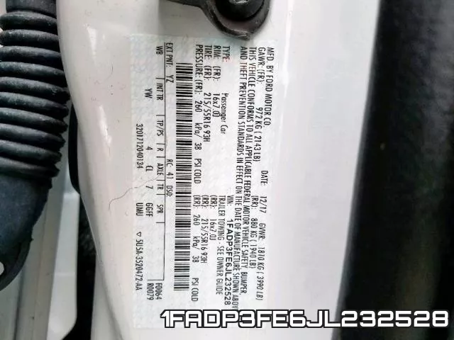 1FADP3FE6JL232528 фото 2