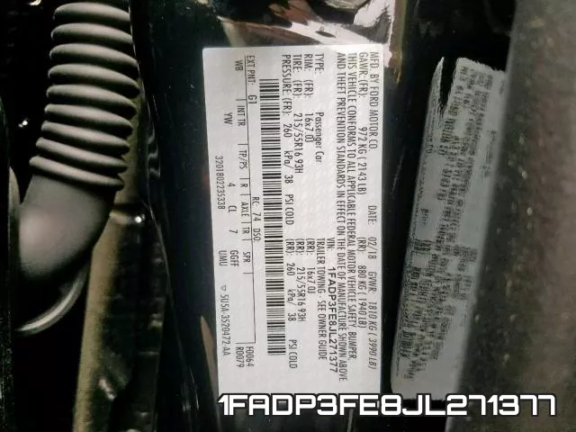1FADP3FE8JL271377 фото 2