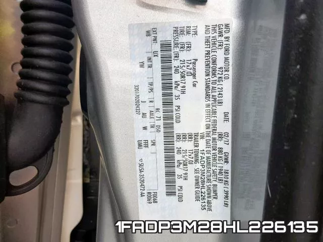1FADP3M28HL226135 фото 2