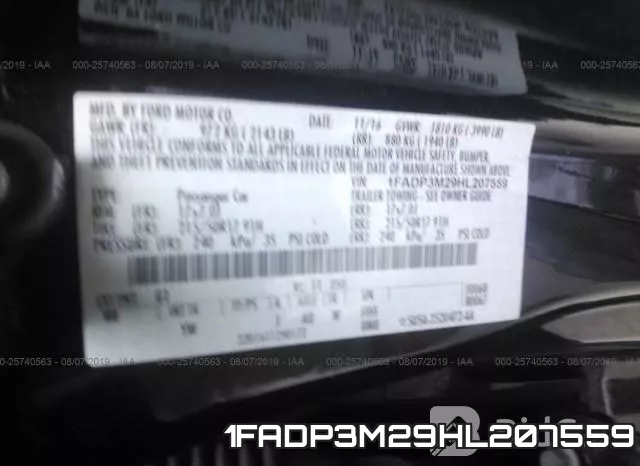 1FADP3M29HL207559 фото 10