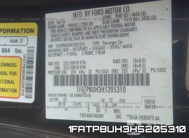 1FATP8UH3H5205310 фото 10