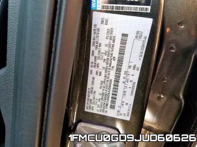 1FMCU0GD9JUD60626 фото 2