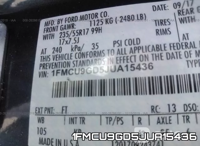 1FMCU9GD5JUA15436 фото 10