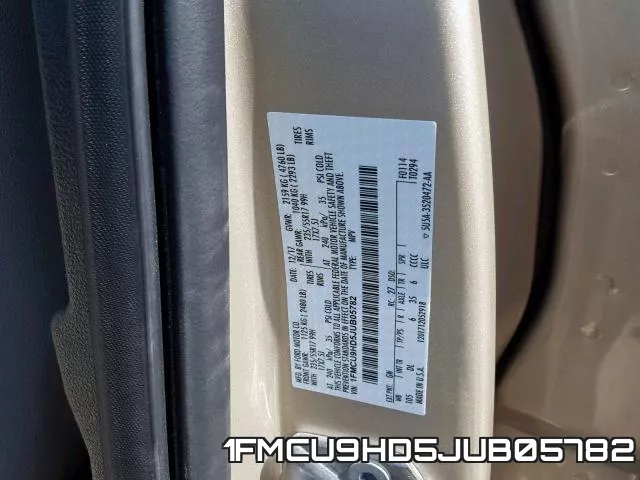 1FMCU9HD5JUB05782 фото 2