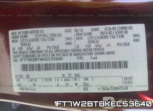 1FT7W2BT8KEC53640 фото 10