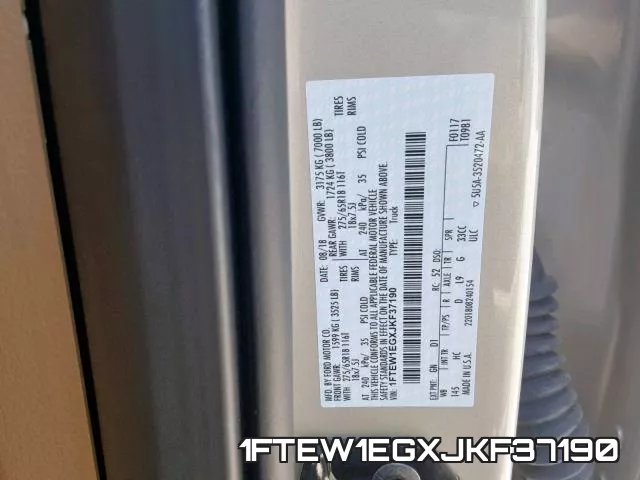1FTEW1EGXJKF37190 фото 2