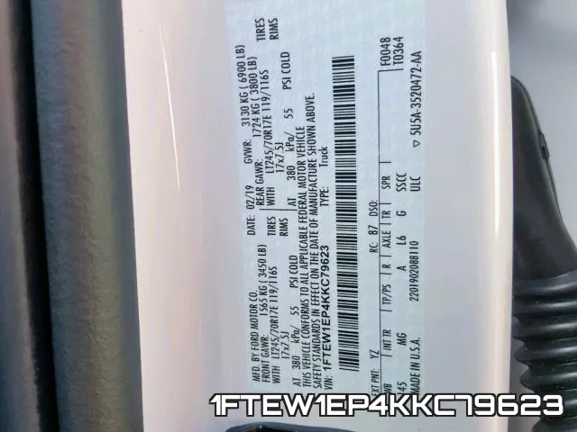 1FTEW1EP4KKC79623 фото 2