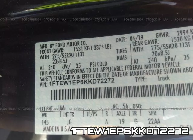 1FTEW1EP6KKD72272 фото 10