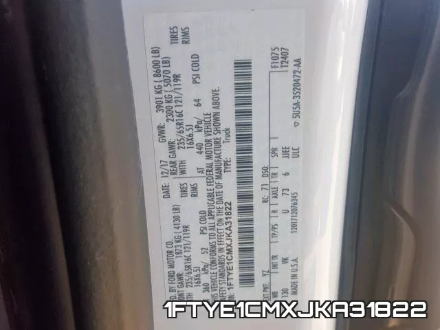 1FTYE1CMXJKA31822 фото 2