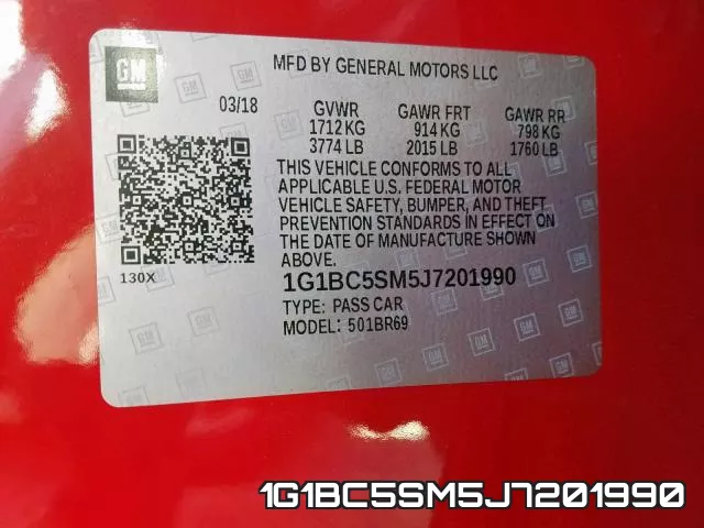 1G1BC5SM5J7201990 фото 2