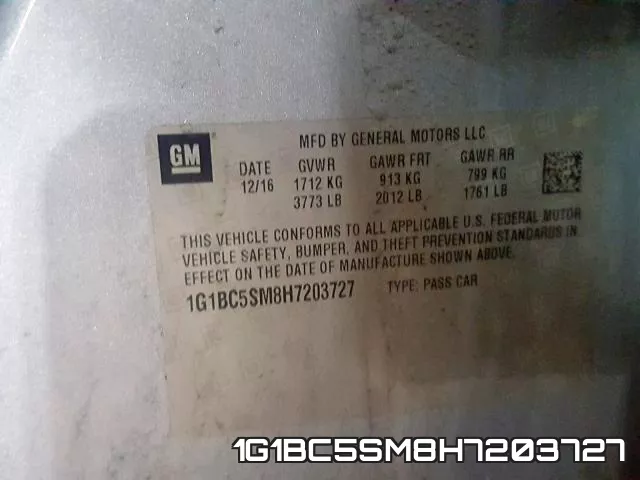 1G1BC5SM8H7203727 фото 2