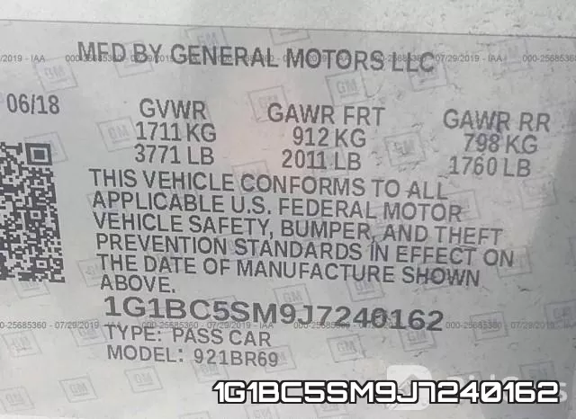 1G1BC5SM9J7240162 фото 10