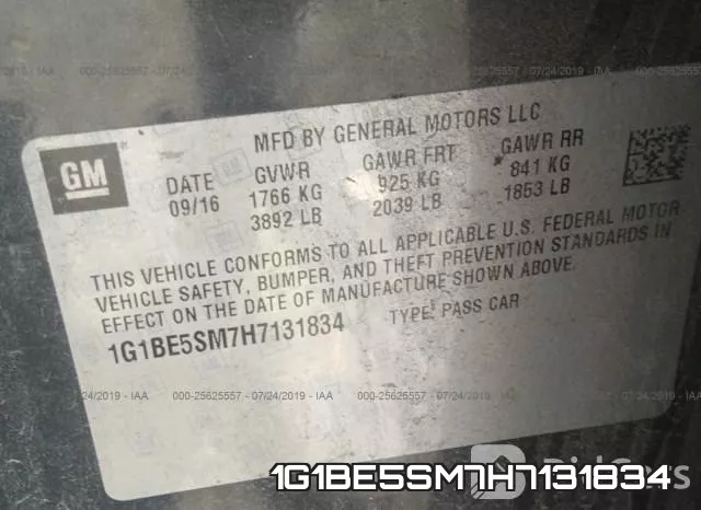 1G1BE5SM7H7131834 фото 10