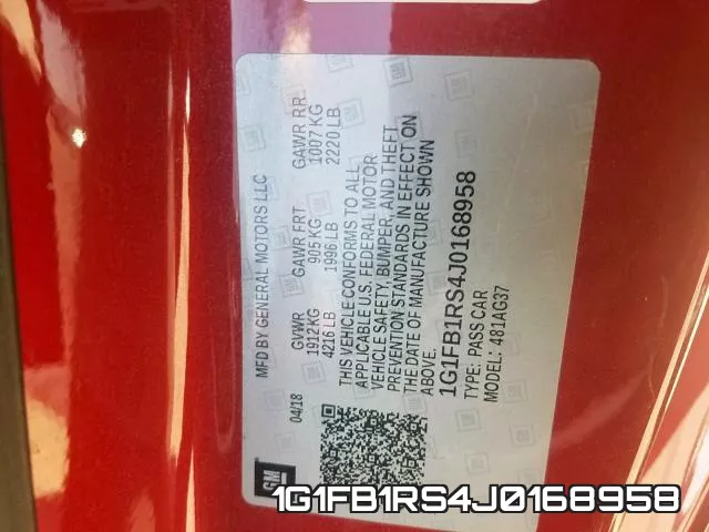 1G1FB1RS4J0168958 фото 2