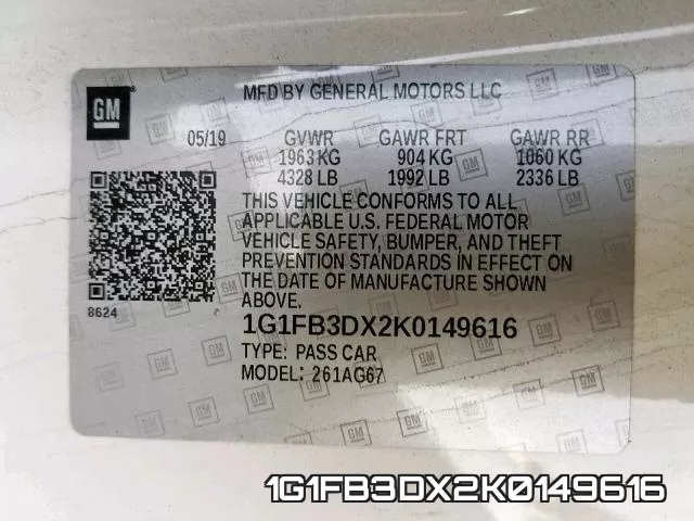 1G1FB3DX2K0149616 фото 2