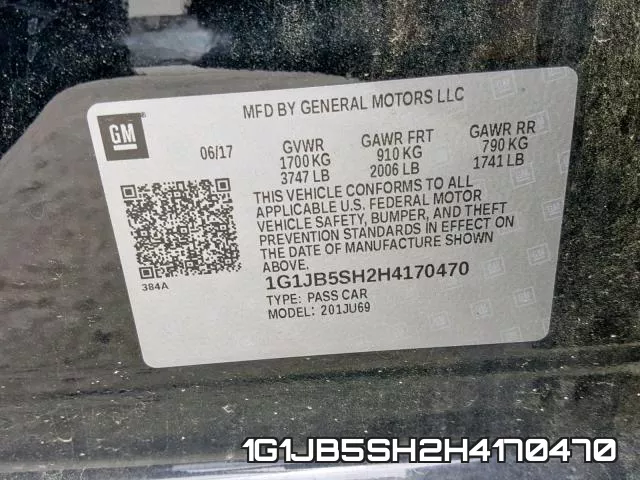 1G1JB5SH2H4170470 фото 2