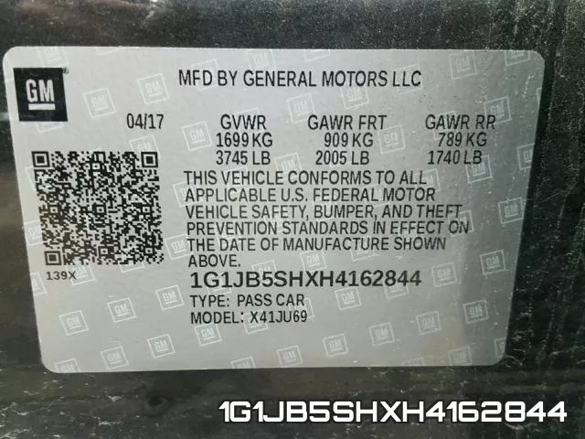 1G1JB5SHXH4162844 фото 2