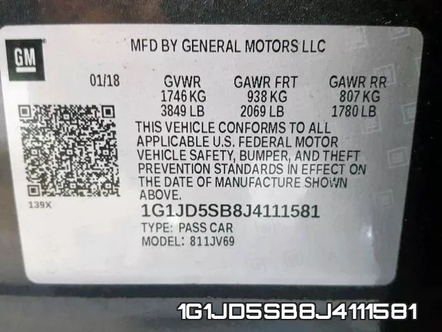 1G1JD5SB8J4111581 фото 2