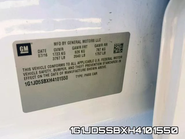 1G1JD5SBXH4101550 фото 2