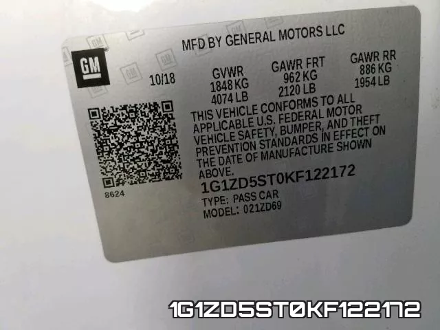 1G1ZD5ST0KF122172 фото 2