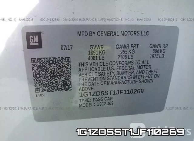 1G1ZD5ST1JF110269 фото 10