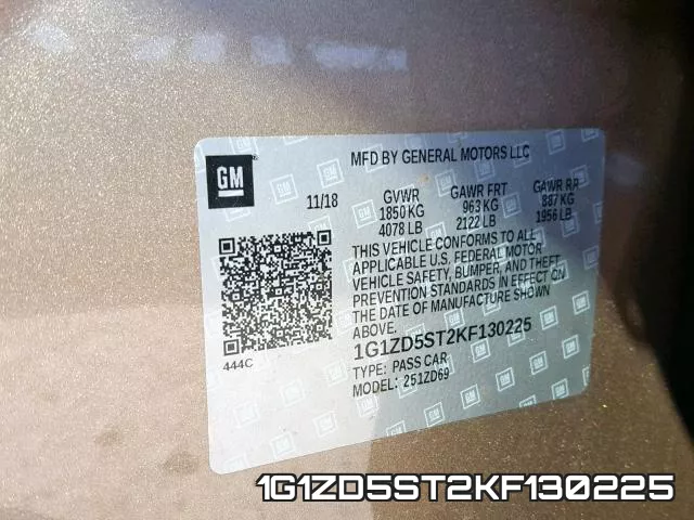1G1ZD5ST2KF130225 фото 2