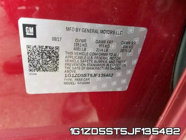 1G1ZD5ST5JF135482 фото 2