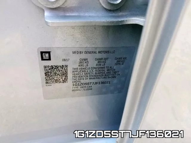 1G1ZD5ST7JF136021 фото 2