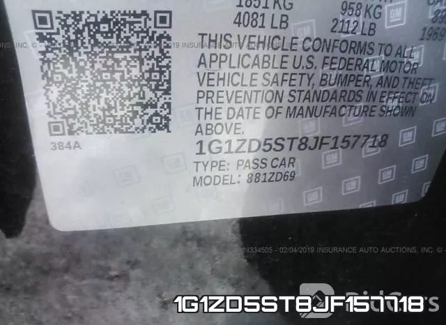 1G1ZD5ST8JF157718 фото 9