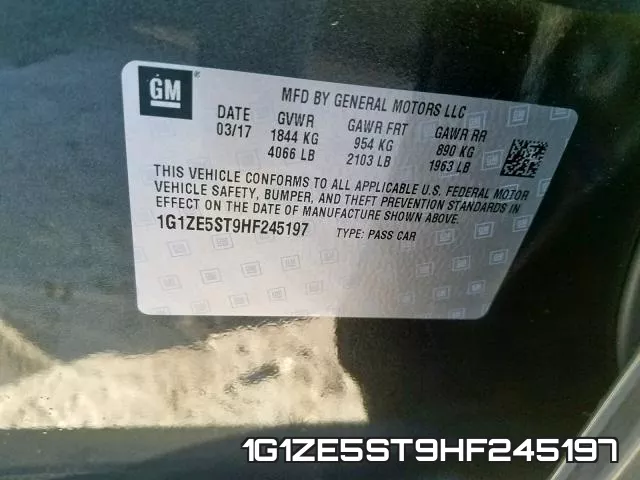 1G1ZE5ST9HF245197 фото 2