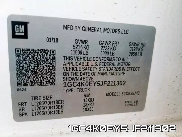 1GC4K0EY5JF211302 фото 2