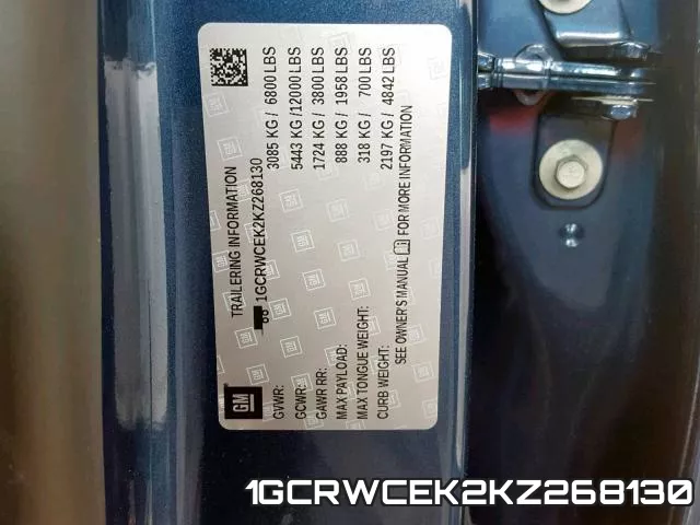 1GCRWCEK2KZ268130 фото 2