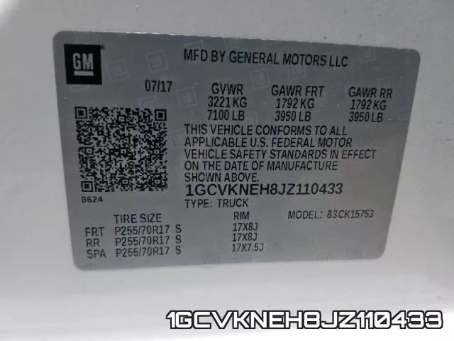 1GCVKNEH8JZ110433 фото 2