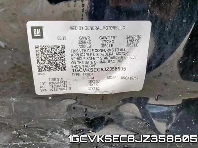 1GCVKSEC8JZ358605 фото 2