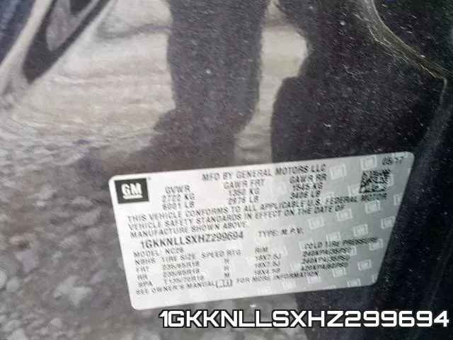1GKKNLLSXHZ299694 фото 2