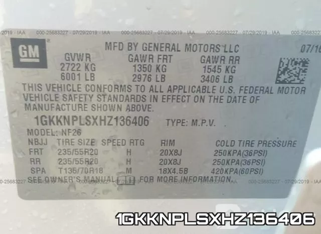 1GKKNPLSXHZ136406 фото 10