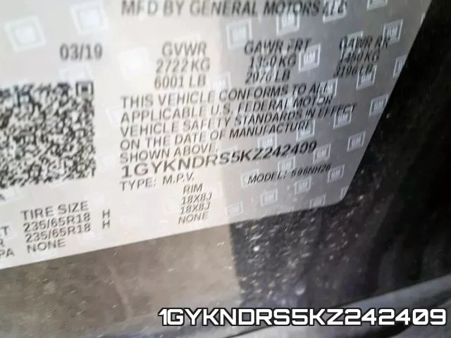 1GYKNDRS5KZ242409 фото 2