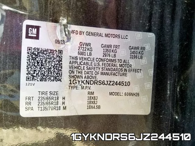 1GYKNDRS6JZ244510 фото 2