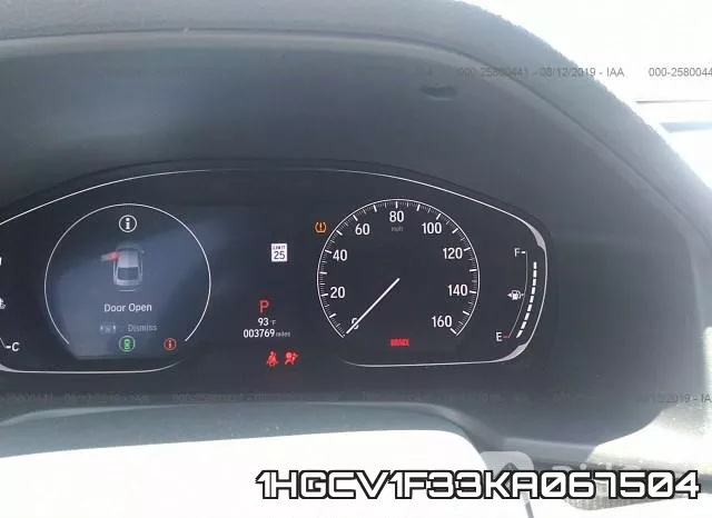 1HGCV1F33KA067504 фото 8