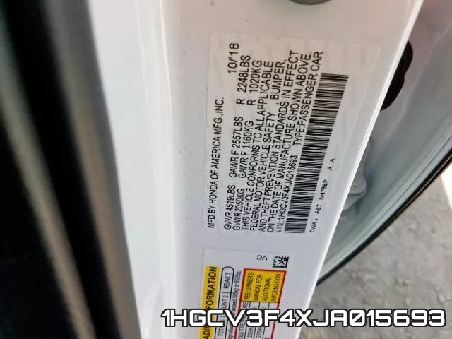 1HGCV3F4XJA015693 фото 2