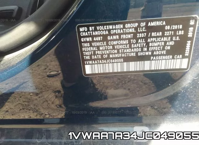 1VWAA7A34JC049055 фото 10