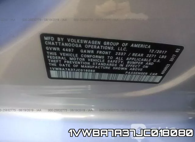 1VWBA7A37JC018080 фото 10