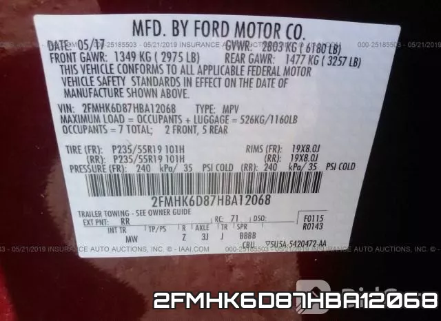 2FMHK6D87HBA12068 фото 10
