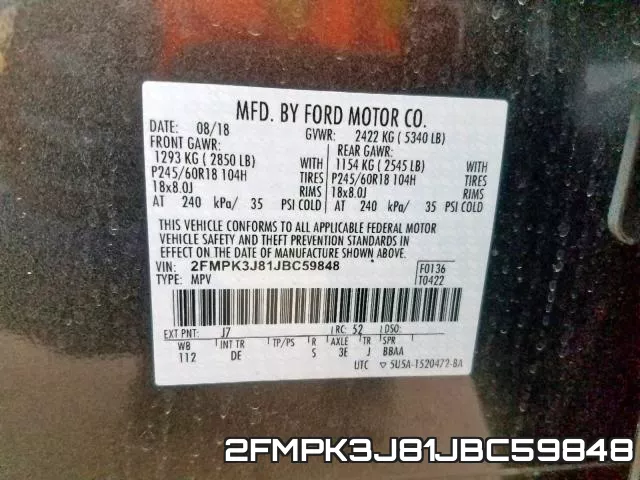 2FMPK3J81JBC59848 фото 2
