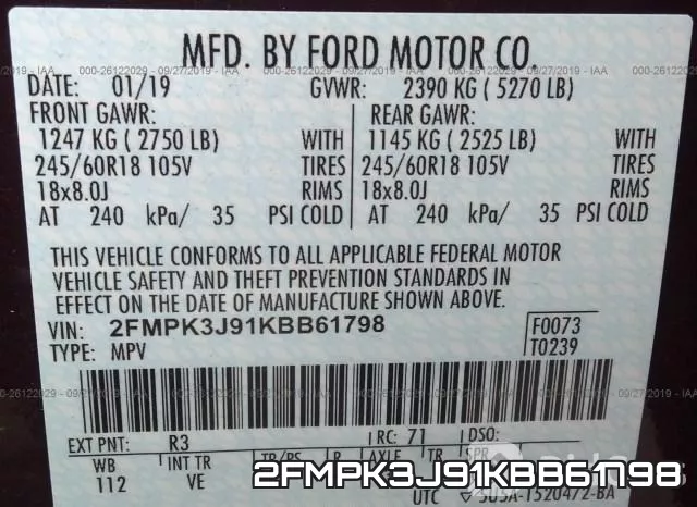 2FMPK3J91KBB61798 фото 10