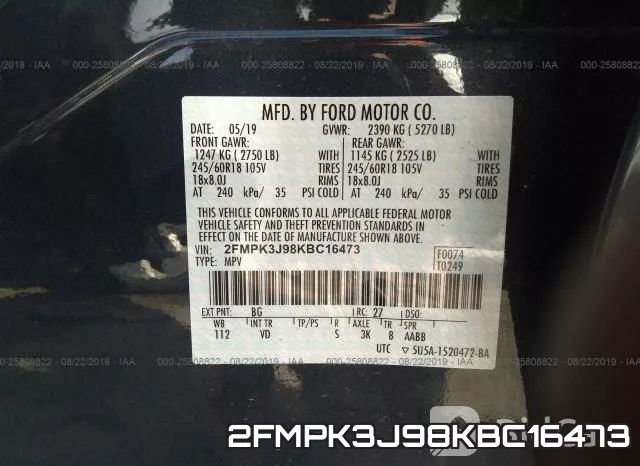 2FMPK3J98KBC16473 фото 10