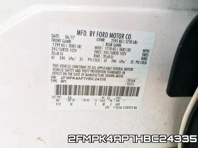 2FMPK4AP7HBC24335 фото 2
