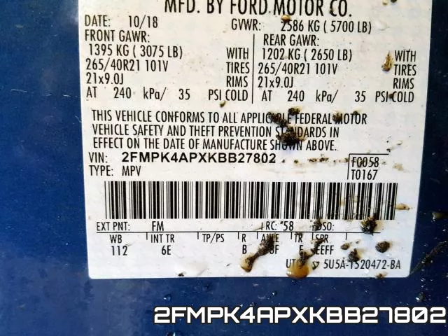 2FMPK4APXKBB27802 фото 2